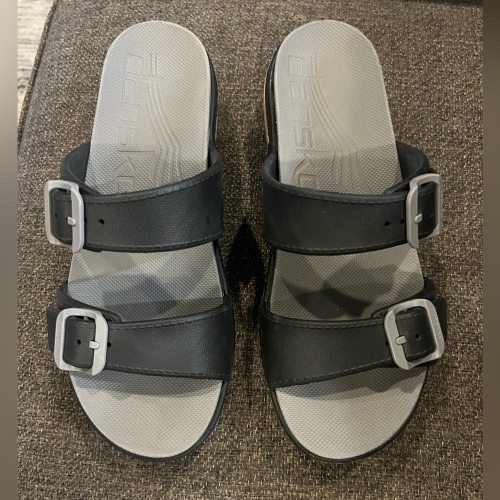 Dansko Danvi Black Slide Clog Sandals Womens 8 9 40